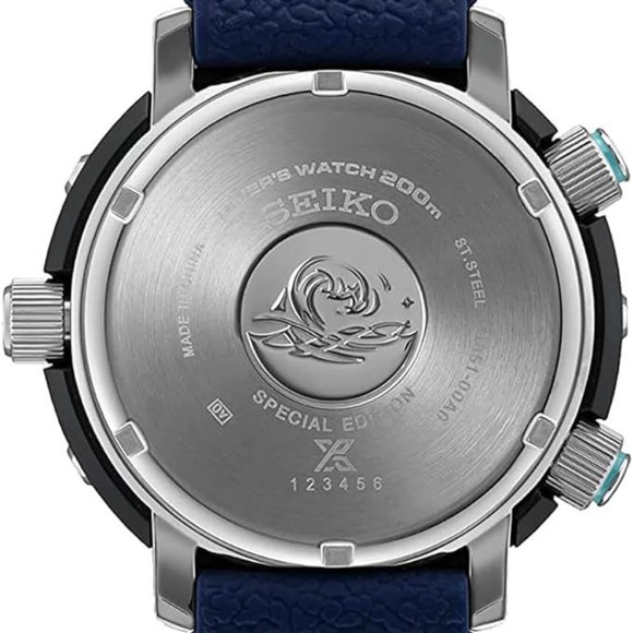 NEW Seiko SNJ039 Prospex Solar Analog-Digital Diver Men's 48mm Watch - Picture 4 of 5